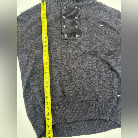 0010 A. Tiziano Long Sleeve Shawl Neck Sweater Size XXL  Gray Purple - Picture 4 of 8